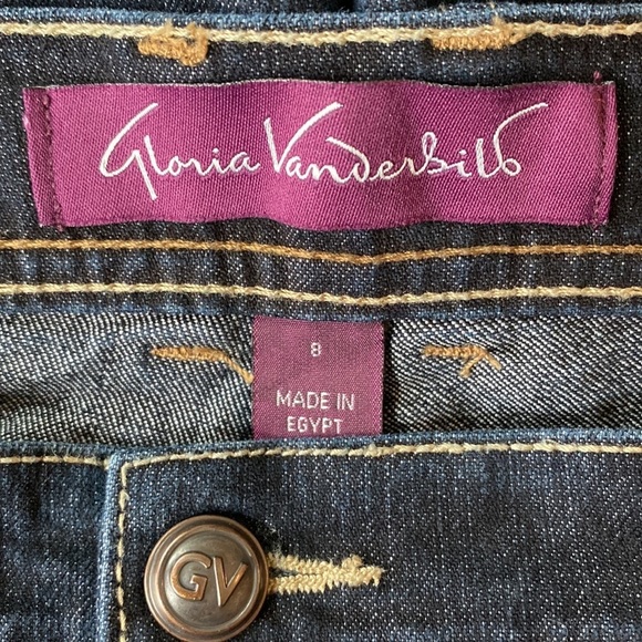 Gloria Vanderbilt dark wash blue denim, size 8P - Picture 6 of 11